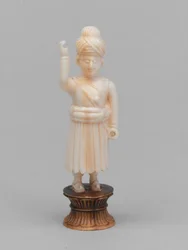 Schwarzer Bauer, Schachfigur, Indien, um 1820