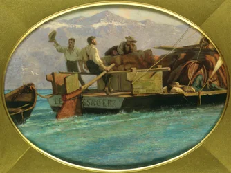 Gepäckboot auf dem Genfersee