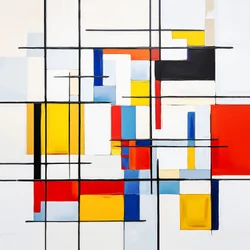 Abstrakter Piet Mondrian Malstil
