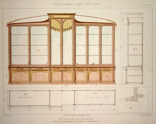 Entwurf für einen Ladenschrank, Illustration aus 