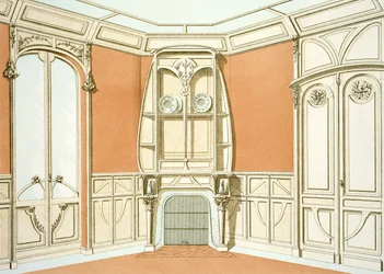 Inneneinrichtung für ein Esszimmer, Illustration aus Menuiserie d