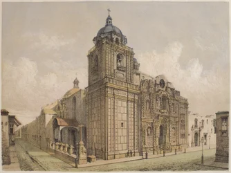 Kirche von La Merced, Lima, Illustration aus 