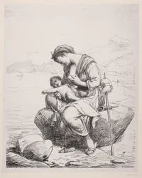 Eine junge Mutter