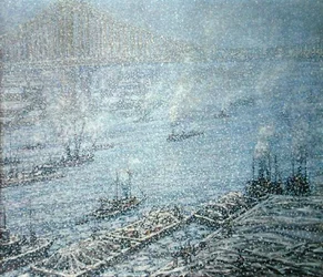 East River, New York, Winter