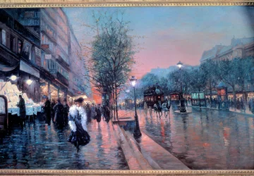Ansicht der Grands Boulevards in Paris (20. Jahrhundert). 1900, Privatsammlung