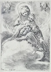 Madonna in den Wolken
