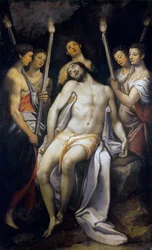 Toter Christus von Engeln gestützt, 1566-1568