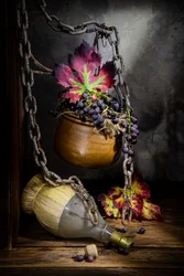 Herbstwein Stillleben