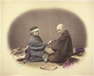 Japanischer Arzt und Patient