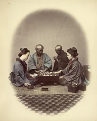 Japaner beim Go-Spiel