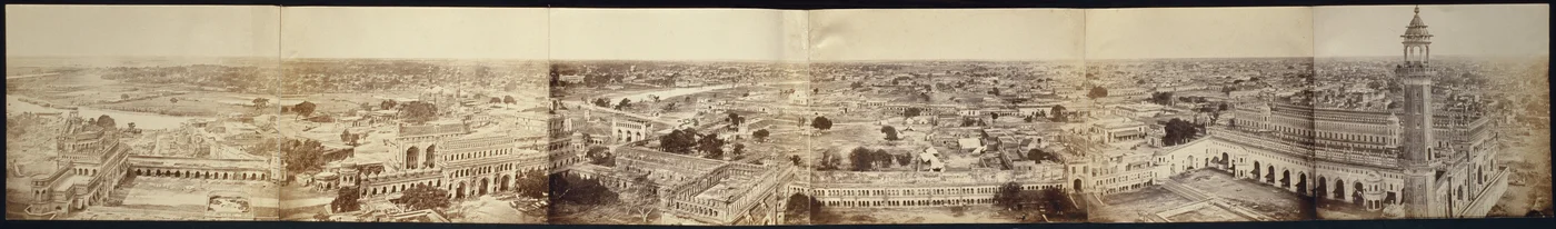 Panorama von Lucknow, aufgenommen vom Kaiser Bagh Palast, 1858