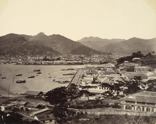 Teilweise Panoramasicht von Nagasaki