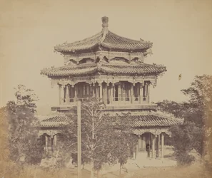 Der Große Kaiserpalast Yuen Min Yuen, Peking, vor dem Brand, 18. Oktober 1860