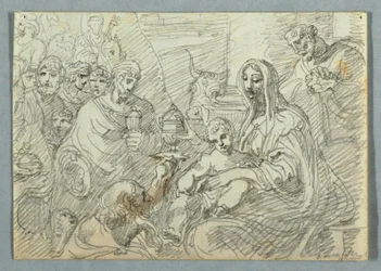 Anbetung der Könige (Studie nach Lodovico Carracci)