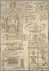 Dekorative Studien; Verso: Anatomische Studien