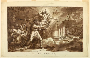 Iris ermutigt Priamos, den Körper von Hektor von Achilles zu erbitten, 1810–20