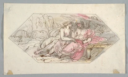Jupiter tröstet eine flehende Göttin, wahrscheinlich Venus, 1796–98