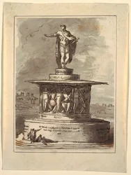 Zeichnung, Entwurf für ein Denkmal für Foro Bonaparte, Mailand, 1800, 1810–20