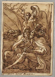 St. Antonius und die Einsiedler, Studie nach Lodovico Carracci