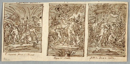 Winter, die Schmiede des Vulkan, Frühling, das Bad der Venus, Sommerfeste des Bacchus und Ceres