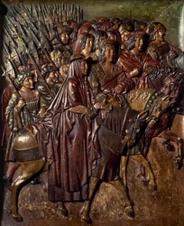 Die katholischen Könige empfangen die Schlüssel von Granada (Holz)