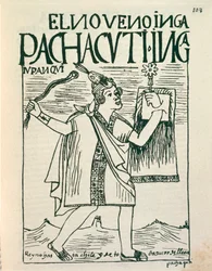 Porträt des großen Inka-Kaisers Pachacútec