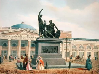 Das Minin-und-Poscharski-Denkmal in Moskau, 1840er Jahre