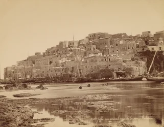 Jaffa, Gesamtansicht vom Meer aus - Palästina