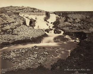 Blick auf die Wasserfälle zwischen Libanon und Syrien