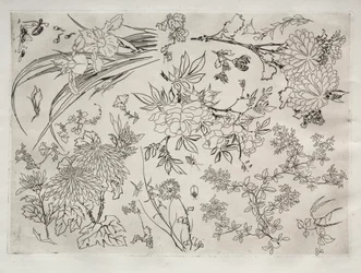 Tafelservice Rousseau-Service: Blumen Nr. 23, 1866