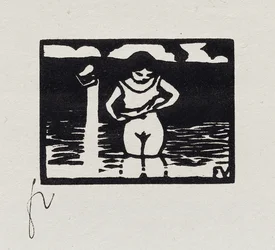 Mädchen zieht ihr Hemd aus, VI aus "Les Petites Baigneuses", 1893