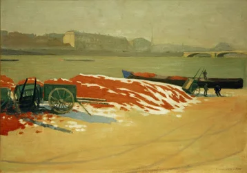 Quai de Seine am roten Sand