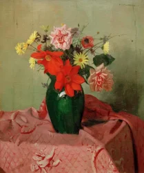Rosen und Dahlien