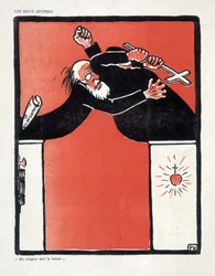 Trennung von Kirche und Staat: Republikaner und Anhänger der Kirche kämpfen - von Vallotton, in „The Witness“ vom 09/11/1906