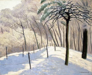 Schneelandschaft im Bois de Boulogne; Paysage de neige au Bois de Boulogne, 1905