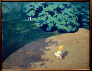Der Ball oder Parkecke mit einem ballspielenden Kind. Félix Vallotton (1865-1925), 1899. Maße: 0,48 x 0,61 m. Paris, Musée d