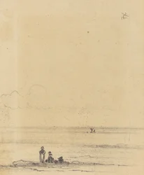 Figuren an einem Ufer [verso]