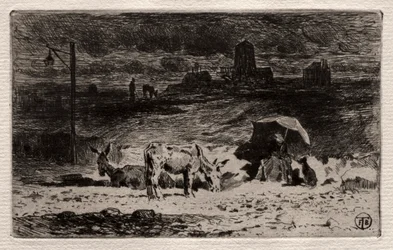 Die Esel am Hügel der Cailles, um 1875