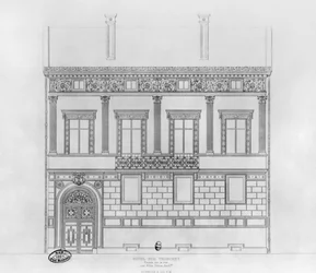Hotel de Pourtales, Fassade, 1850