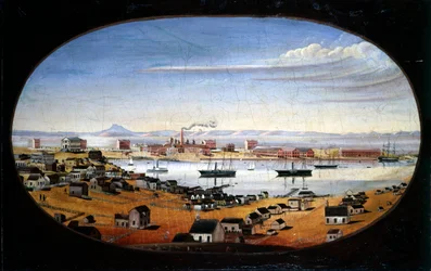 US Navy Yard, Mare Island, Kalifornien, ca. 1857