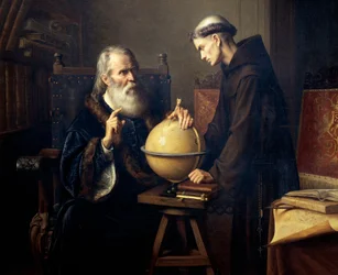 Galileo Galilei (1564-1642) erläutert seine Theorien an der Universität Padua