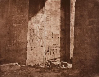 Erster Pylon - Französische Inschrift auf dem östlichen Widerlager bei Punkt H, Insel Fila (Philae)