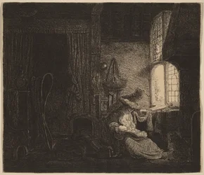 Die Familie im Zimmer