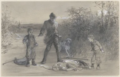 Teun der Jäger bei der Leiche von Zijtje