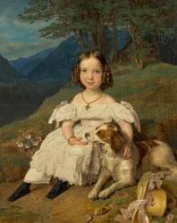 Porträt der Gräfin Julia Alexandrowna Apraxina 1830-1917 als Kind, 1835