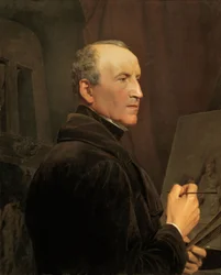 Selbstporträt am Staffelei, 1848