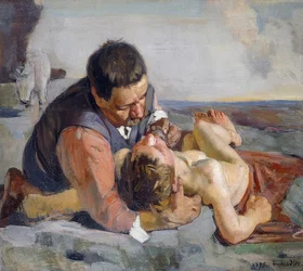 Der barmherzige Samariter. Um 1883