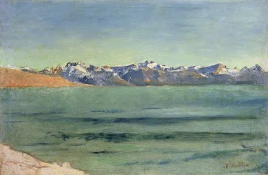 Sonnenaufgang über dem Mont Blanc, ca. 1890