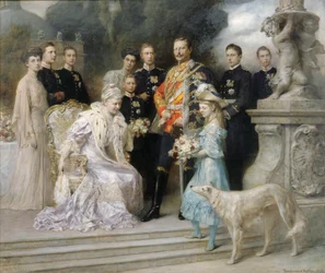 Gruppenporträt der kaiserlichen Familie anlässlich der Silberhochzeit, 1906