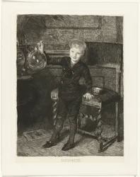 Seifenblasen blasender Junge